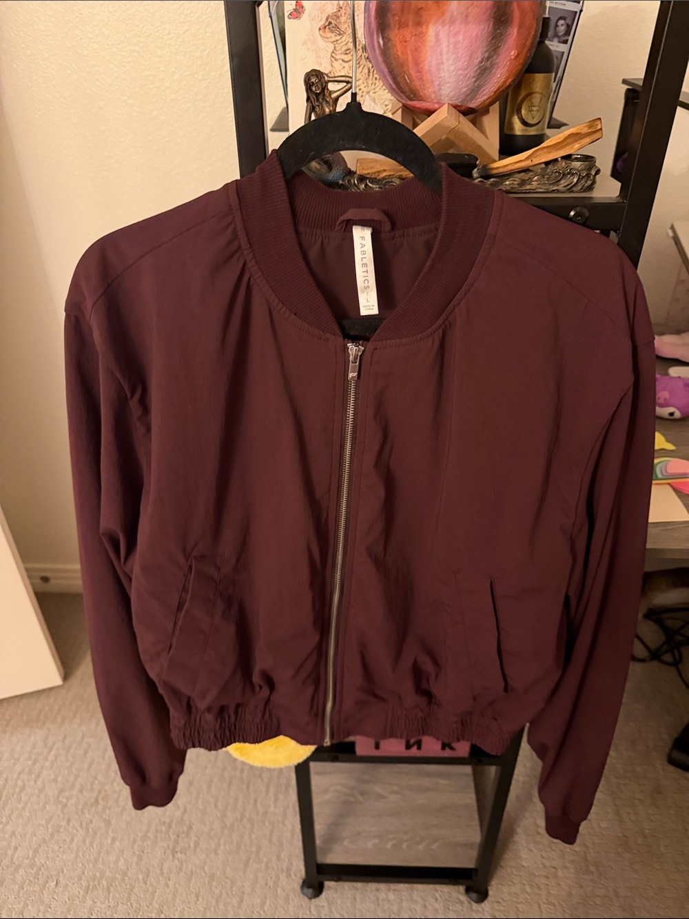 Fabletics Women's Bomber Jacket - Wine